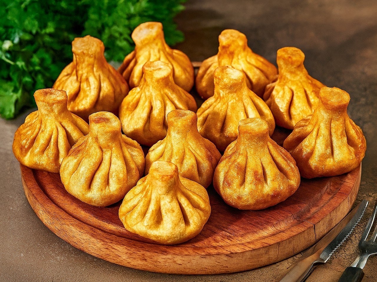 СЕТ Хинкали жареные с говядиной и свининой 10шт.