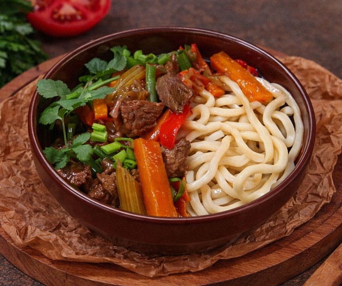Лагман с говядиной