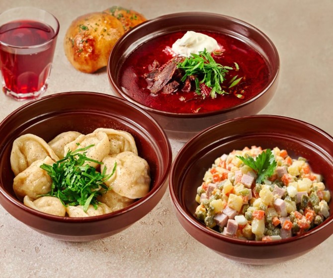 Русский хит: 3 блюда + чай