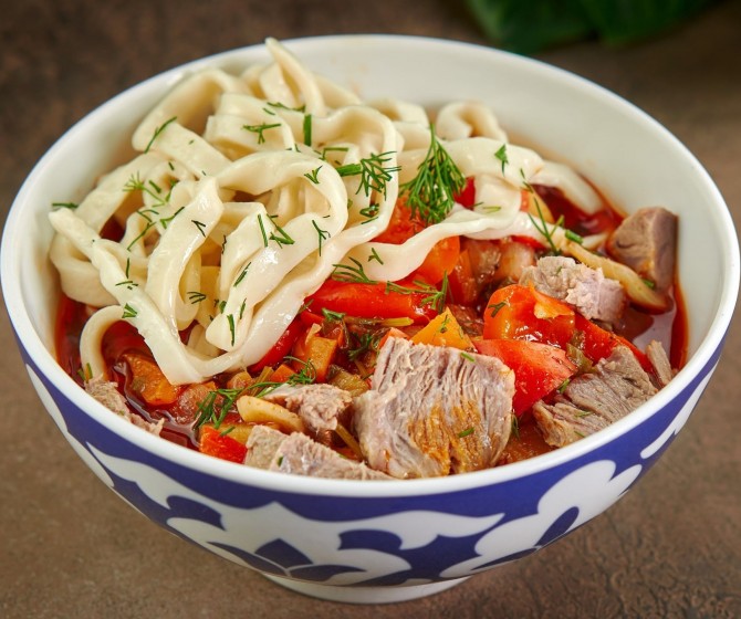 Лагман с говядиной