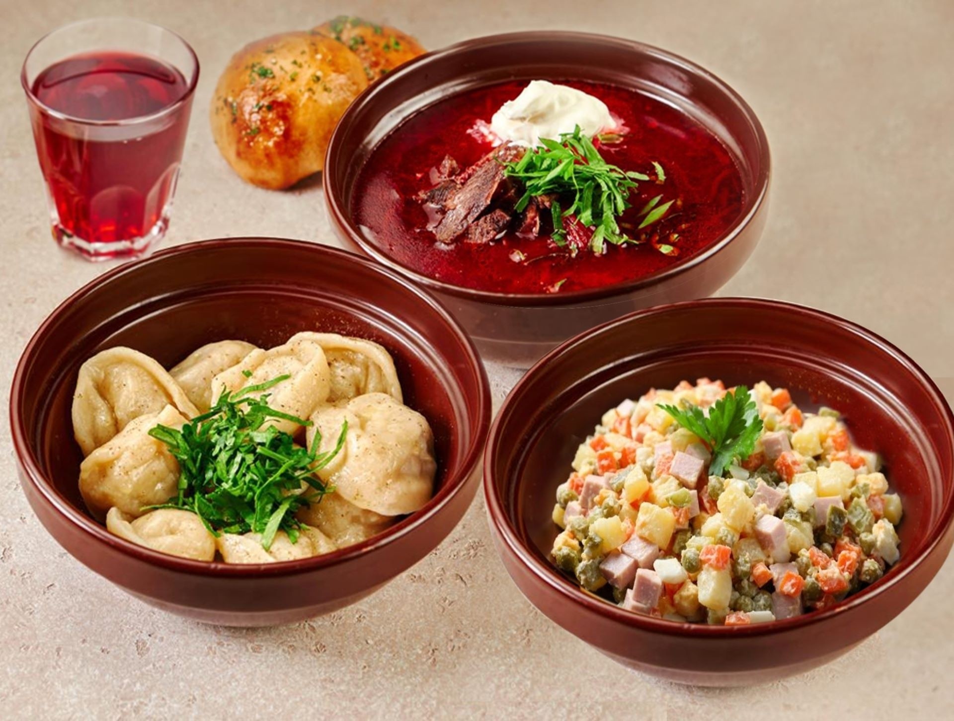 Русский хит: 3 блюда + чай